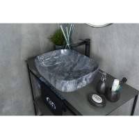 Раковина Gid Geometrico K397G124 54401, 50 см, фаянс, с донным клапаном, под камень глянцевая