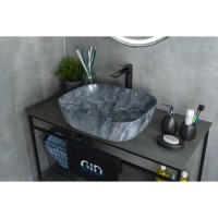 Раковина Gid Geometrico K397G124 54401, 50 см, фаянс, с донным клапаном, под камень глянцевая