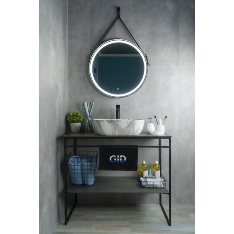 Раковина Gid Geometrico K397G125 54402, 50 см, фаянс, с донным клапаном, под камень глянцевая