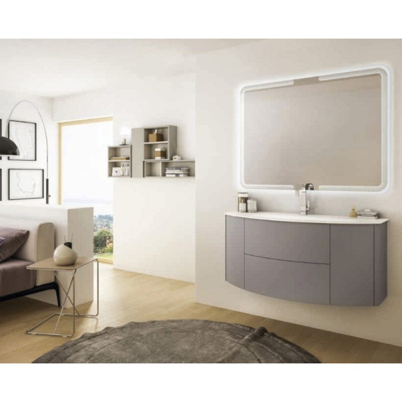 Тумба под раковину Cezares Eden 54407 121 см подвесная, цвет grigio talpa opaco