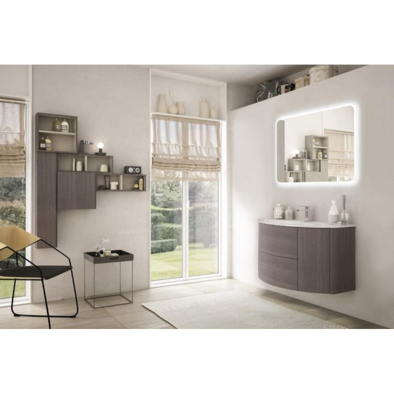 Тумба под раковину Cezares Eden 54408 121 см подвесная, цвет rovere scuro soft