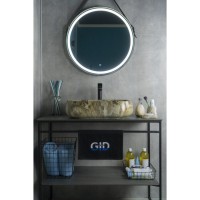 Раковина Gid Geometrico Mnc186 54423, 56 см, фаянс, с донным клапаном, под камень глянцевая