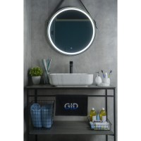 Раковина Gid Geometrico Mnc190 54426, 50 см, фаянс, с донным клапаном, под камень глянцевая