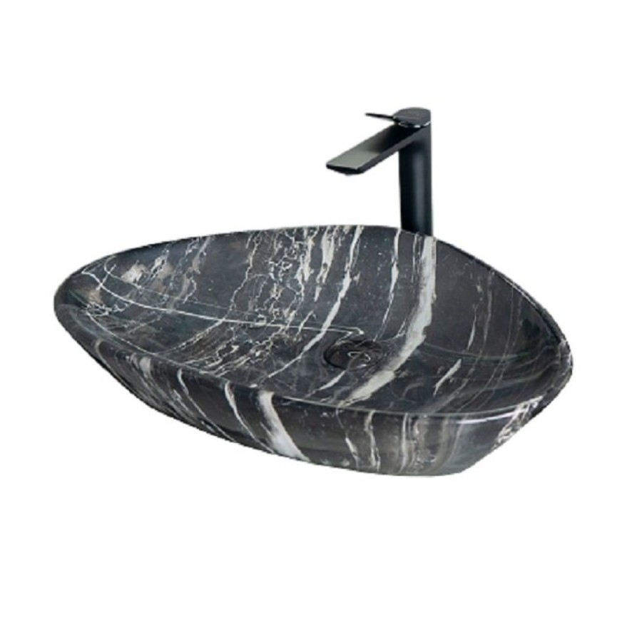 Раковина Gid Creativo Mnc206 54427, 59 см, фаянс, с донным клапаном, под камень глянцевая