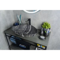 Раковина Gid Creativo Mnc206 54427, 59 см, фаянс, с донным клапаном, под камень глянцевая