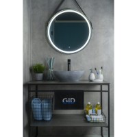 Раковина Gid Lago Mnc331 54430, 41 см, фаянс, с донным клапаном, под камень глянцевая