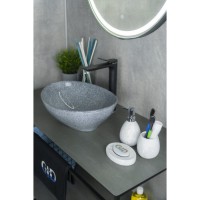 Раковина Gid Lago Mnc331 54430, 41 см, фаянс, с донным клапаном, под камень глянцевая