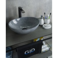 Раковина Gid Lago Mnc331 54430, 41 см, фаянс, с донным клапаном, под камень глянцевая