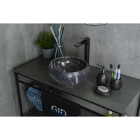 Раковина Gid Esfera Mnc480 54432, 32 см, фаянс, с донным клапаном, под камень