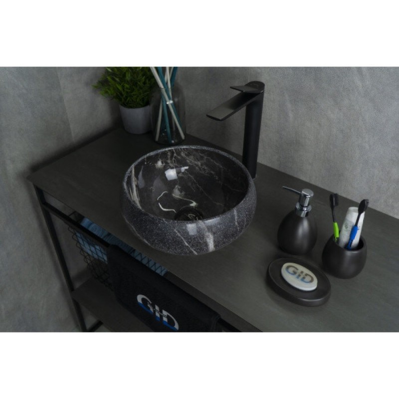 Раковина Gid Esfera Mnc480 54432, 32 см, фаянс, с донным клапаном, под камень