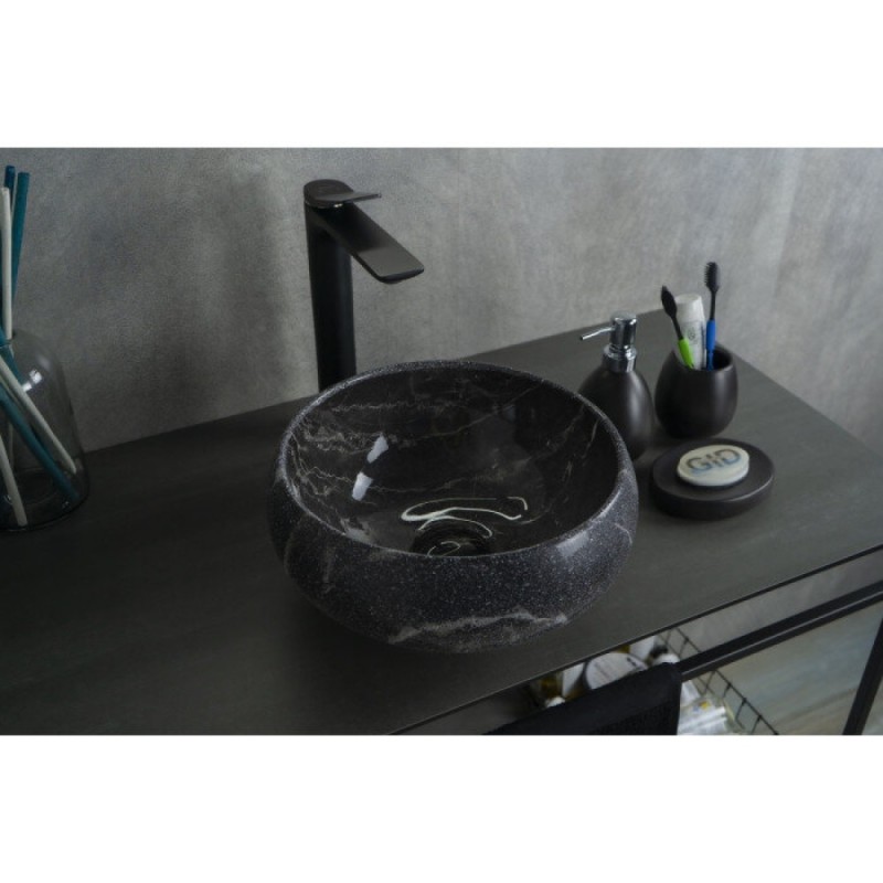 Раковина Gid Esfera Mnc480 54432, 32 см, фаянс, с донным клапаном, под камень