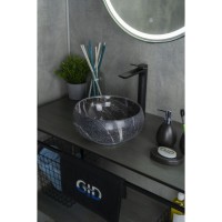 Раковина Gid Esfera Mnc480 54432, 32 см, фаянс, с донным клапаном, под камень