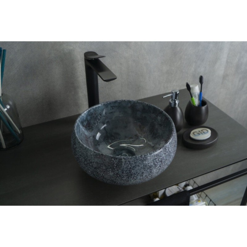 Раковина Gid Esfera Mnc481 54433, 32 см, фаянс, с донным клапаном, под камень