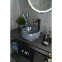Раковина Gid Esfera Mnc481 54433, 32 см, фаянс, с донным клапаном, под камень