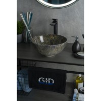 Раковина Gid Esfera Mnc486 54434, 32 см, фаянс, с донным клапаном, под камень