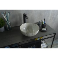 Раковина Gid Esfera Mnc487 54435, 32 см, фаянс, с донным клапаном, под камень