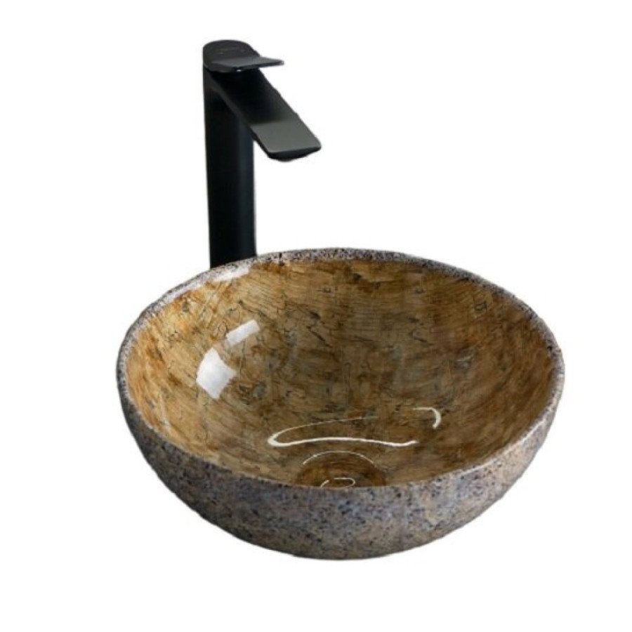 Раковина Gid Esfera Mnc489 54437, 32 см, фаянс, с донным клапаном, под камень
