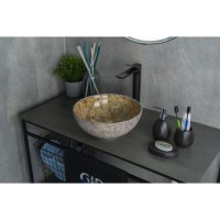 Раковина Gid Esfera Mnc489 54437, 32 см, фаянс, с донным клапаном, под камень