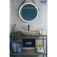 Раковина Gid Lago Mnc503 54440, 66 см, фаянс, с донным клапаном, под камень глянцевая
