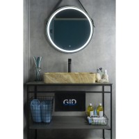 Раковина Gid Geometrico Mnc595 54456, 60 см, фаянс, с донным клапаном, под камень глянцевая