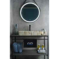 Раковина Gid Geometrico Mnc596 54457, 60 см, фаянс, с донным клапаном, под камень глянцевая