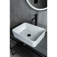 Раковина Gid Geometrico Mnc600 54459, 48 см, фаянс, с донным клапаном, под камень глянцевая