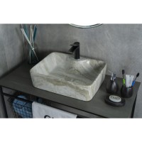 Раковина Gid Geometrico Mnc605 54460, 48 см, фаянс, с донным клапаном, под камень глянцевая