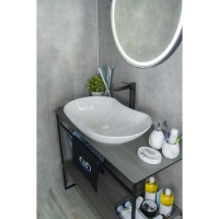 Раковина Gid Lago Mnc503H012 54464, 66 см, фаянс, с донным клапаном, под камень глянцевая