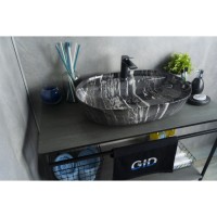 Раковина Gid Lago Bs1346 54466, 61 см, фаянс, под камень глянцевая