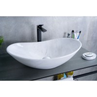 Раковина Gid Lago Ws9811 54468, 61 см, фаянс, белая под камень
