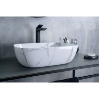 Раковина Gid Geometrico Mnc333C 54469, 46 см, фаянс, с донным клапаном, под камень глянцевая