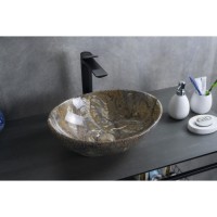 Раковина Gid Lago Mnc138T 54472, 41 см, фаянс, с донным клапаном, под камень глянцевая