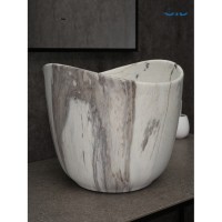 Раковина Gid Creativo Mnc9303 54479, 36 см, фаянс, с донным клапаном, под камень матовая