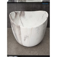 Раковина Gid Creativo Mnc9303 54479, 36 см, фаянс, с донным клапаном, под камень матовая