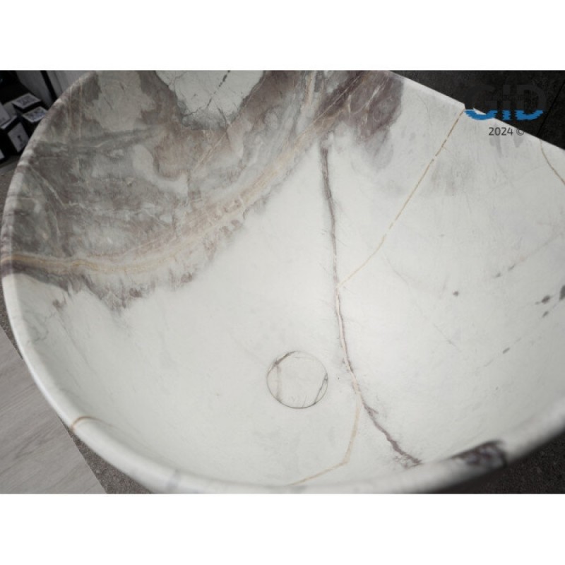 Раковина Gid Creativo Mnc9303 54479, 36 см, фаянс, с донным клапаном, под камень матовая