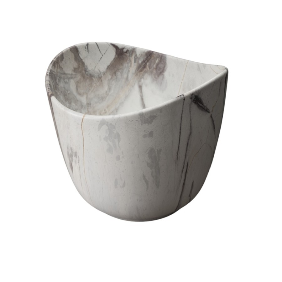Раковина Gid Creativo Mnc9303 54479, 36 см, фаянс, с донным клапаном, под камень матовая