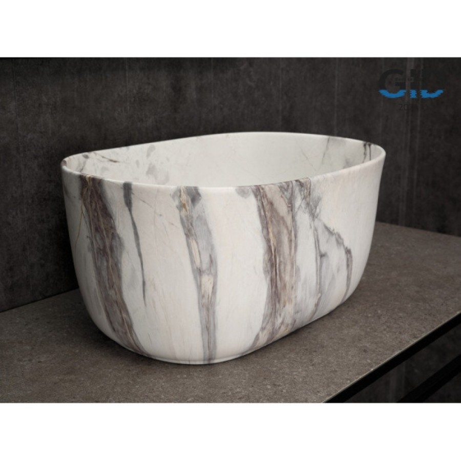 Раковина Gid Creativo Mnc9302 54481, 45 см, фаянс, под камень матовая