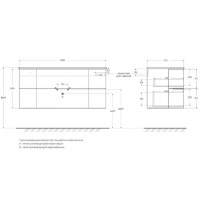 Тумба под раковину Cezares Eden 54861, 120 см, подвесная, белый