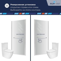 Душевая дверь RGW Dolphin TN-03, 54930309-11, 90 см, стекло прозрачное, профиль хром