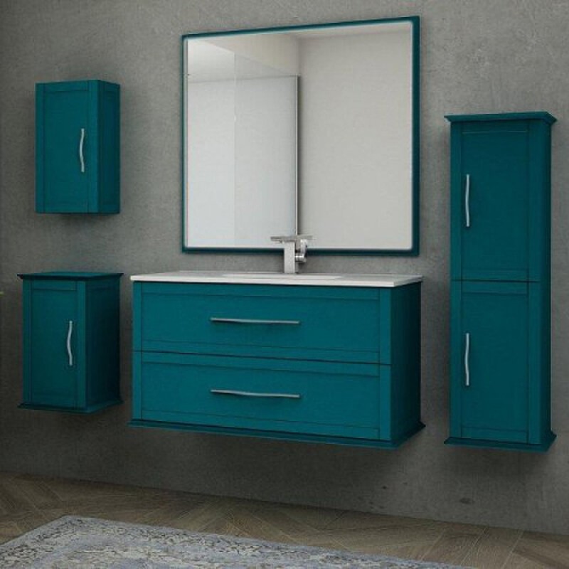 Тумба под раковину Cezares Tiffany 54953, 100 см, подвесная, blu petrolio