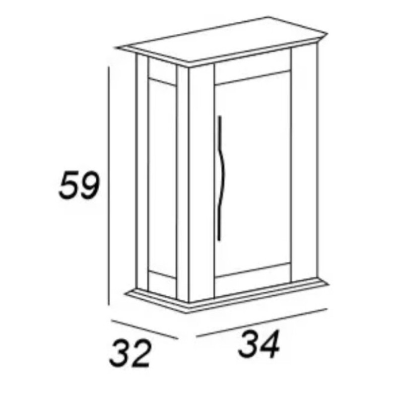 Шкаф подвесной Cezares Tiffany 54960, 35 см, цвет Bianco opaco