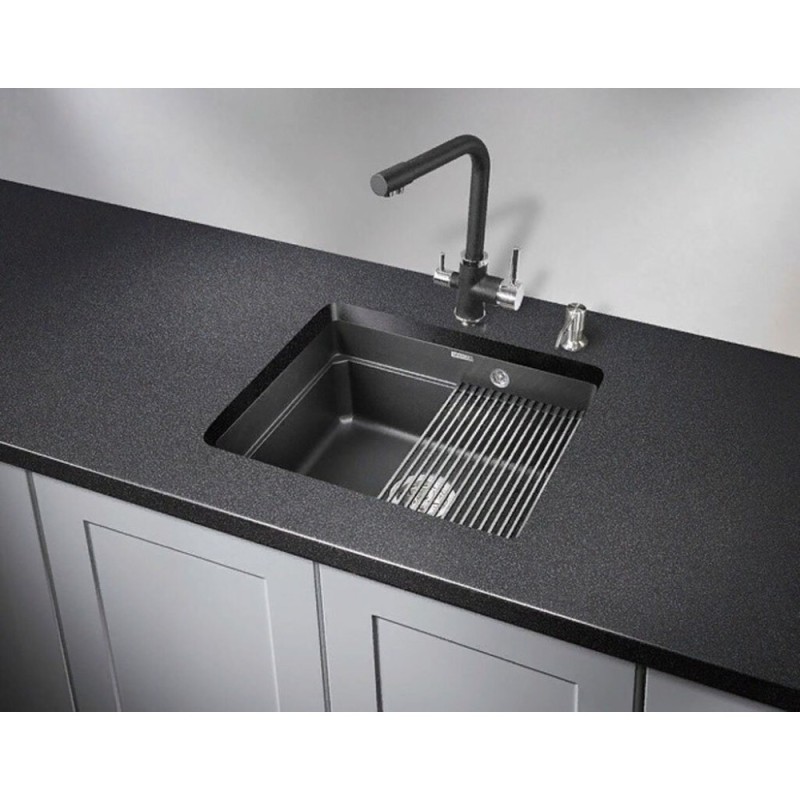 Кухонная мойка Granula Kitchen Space 55 см, черный