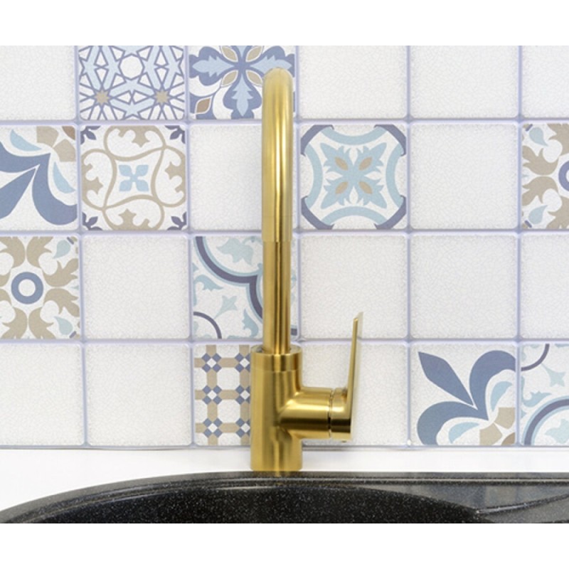 Смеситель WasserKRAFT 5507 для кухонной мойки, PVD-покрытие, матовое золото