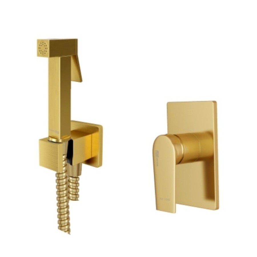 Гигиенический душ WasserKRAFT 5500 А55094, со смесителем, PVD матовое золото