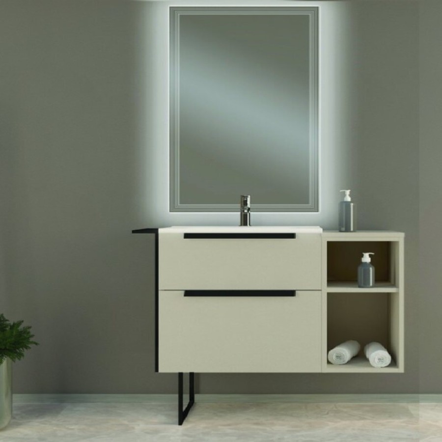 Тумба под раковину Cezares Urban, 55159, 75 см, цвет Spatolato bianco