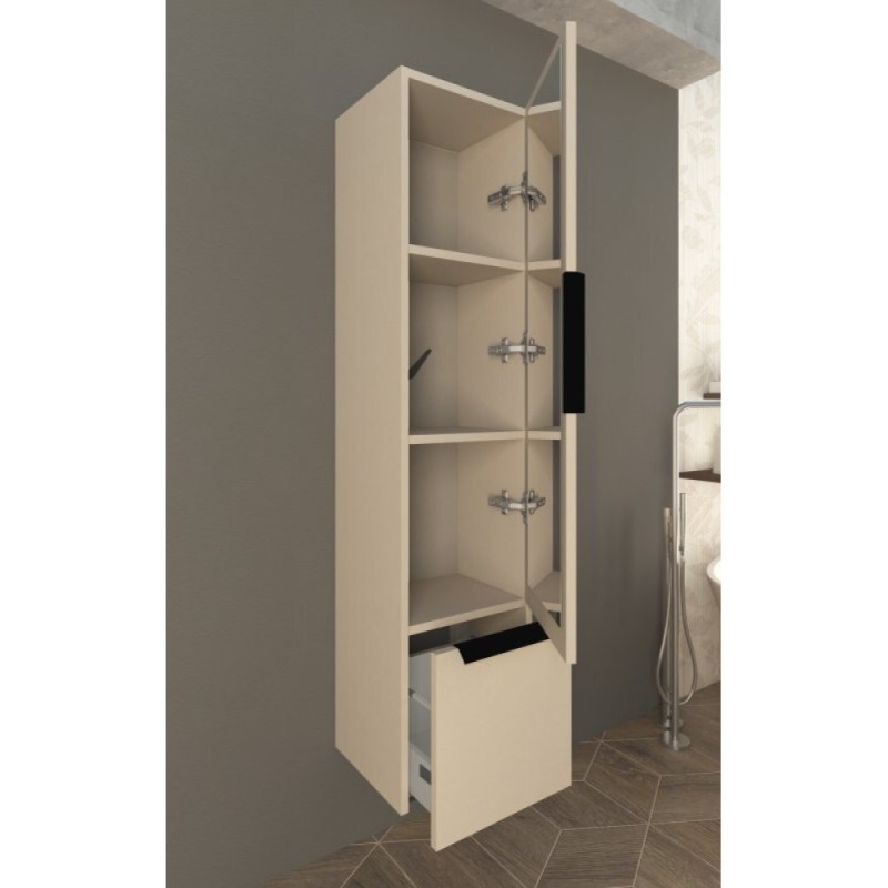 Шкаф-пенал для тумбы Cezares Urban, 55183, 35 см, цвет Spatolato bianco