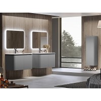 Тумба под раковину Cezares Stylus 55229, 95 см, подвесная, серый