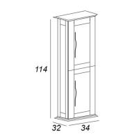 Пенал Cezares Tiffany 55335, 35 см, подвесной, verde opaco