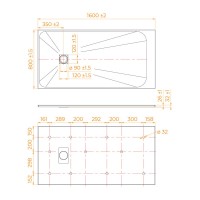 Душевой поддон RGW TSS-168W 553502816-01 80 х 160 см, прямоугольный, стеклопластик, цвет белый