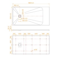 Душевой поддон RGW TSS-189W 553502918-01, 90 х 180 см, прямоугольный, стеклопластик, цвет белый